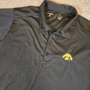 Antigua Iowa Hawkeyes Men's Polo Black Size XL
